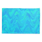 Housse D'oreillers Motif bleu vert marbré (Dos)