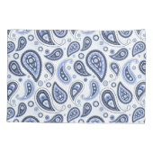 Housse D'oreillers Motif Blue Paisley (Dos-gauche)