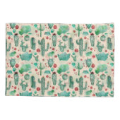 Housse D'oreillers motif cactus et ladybug - arrière - plan beige (Dos)