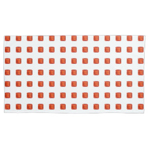 Housse D'oreillers Motif Carré orange