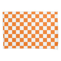 Motif chèque À damiers blanc orange