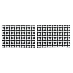 Housse D'oreillers Motif Chevron noir blanc et gras