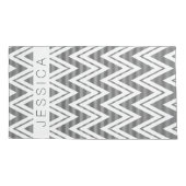 Housse D'oreillers Motif Chevron noir et blanc (Dos)