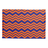 Housse D'oreillers Motif chevron zigzag bleu orange (Dos)