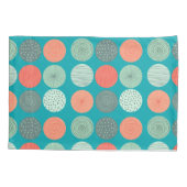Housse D'oreillers Motif circulaire moderne Turquoise Orange (Dos)