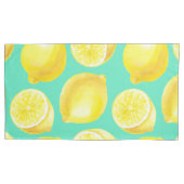 Housse D'oreillers Motif citrons aquarelle (devant-gauche)
