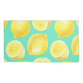 Housse D'oreillers Motif citrons aquarelle (Dos-gauche)