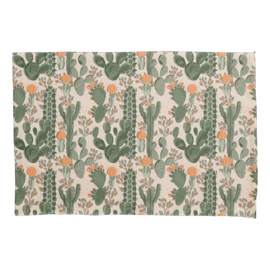 Housse D'oreillers Motif coloré de cactus (devant-gauche)
