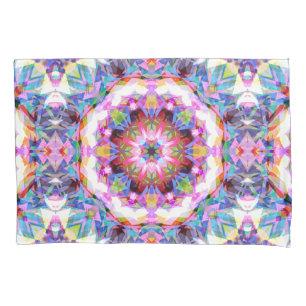 Housse D'oreillers Motif coloré violet bleu rose capricieux