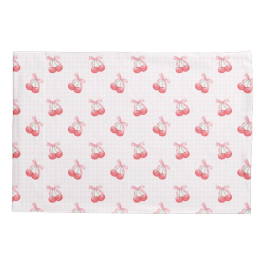 Housse D'oreillers Motif Coquette Cherries Bow (Dos)