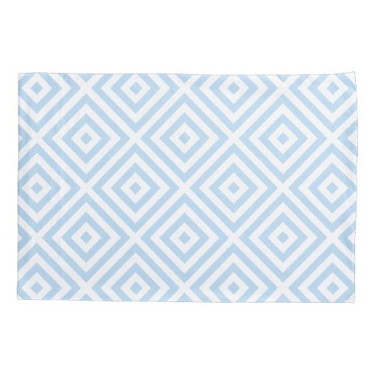 Housse D'oreillers Motif Coussin Pastel Blue White Diamond Coque (Dos-gauche)