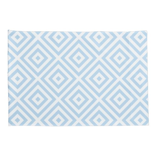 Housse D'oreillers Motif Coussin Pastel Blue White Diamond Coque (Dos-Droit)