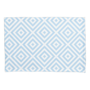 Housse D'oreillers Motif Coussin  Pastel Blue White Diamond Coque