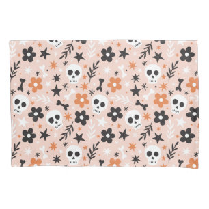 Housse D'oreillers Motif crâne de fleurs