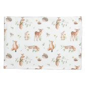 Housse D'oreillers Motif d'amis animaux de bois mignon (Dos)