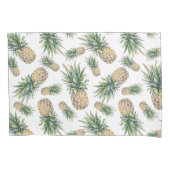Housse D'oreillers Motif d'ananas d'aquarelle (devant-gauche)