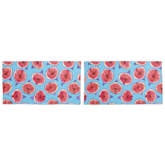 Housse D'oreillers Motif d'aquarelle des tranches de fibres (devant-Set)