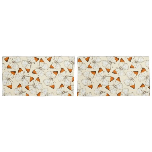 Housse D'oreillers Motif d'aquarelle papillons (devant-Set)