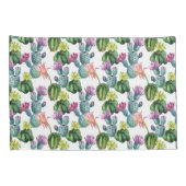 Housse D'oreillers Motif d'art de cactus d'aquarelle (Dos-Droit)