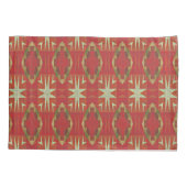 Housse D'oreillers Motif d'art tribal orange rouge ocre beige Brown (Dos-gauche)