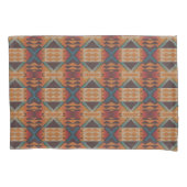 Housse D'oreillers Motif d'art Turquoise bleu orange Brown rouge trib (devant-gauche)