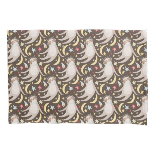 Housse D'oreillers Motif d'astronaute de paresse (devant-gauche)