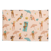 Housse D'oreillers Motif de bains de soleil de plage (Dos-gauche)