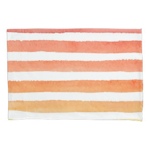 Housse D'oreillers Motif de bande d'aquarelle solaire