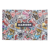 Housse D'oreillers Motif de bandes dessinées de College (Dos)