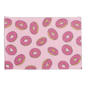 Housse D'oreillers Motif de beigne rose (Dos-Droit)