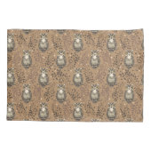 Housse D'oreillers Motif de bois illustré de Chouette Brown (Dos)