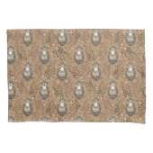 Housse D'oreillers Motif de bois illustré de Chouette Brown (devant)