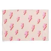 Housse D'oreillers Motif de boulon de foudre rose (devant-Droit)