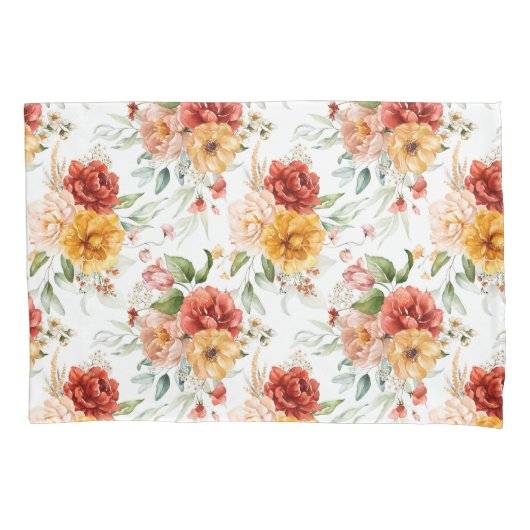 Housse D'oreillers Motif de bouquet de fleurs Red Peony (devant)