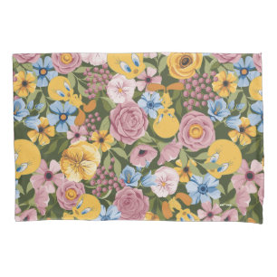 Housse D'oreillers Motif de broderie florale TWEETY™