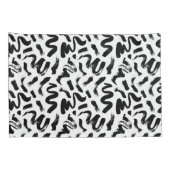 Housse D'oreillers Motif de brosse à pinceau noir (Dos-Droit)