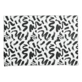 Housse D'oreillers Motif de brosse à pinceau noir (devant-Droit)