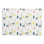 Housse D'oreillers Motif de cactus et de lamas (Dos-gauche)