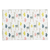 Housse D'oreillers Motif de cactus et de lamas (devant-Droit)