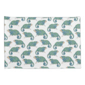Housse D'oreillers Motif de caméléon (Dos-Droit)
