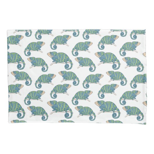 Housse D'oreillers Motif de caméléon (devant-gauche)