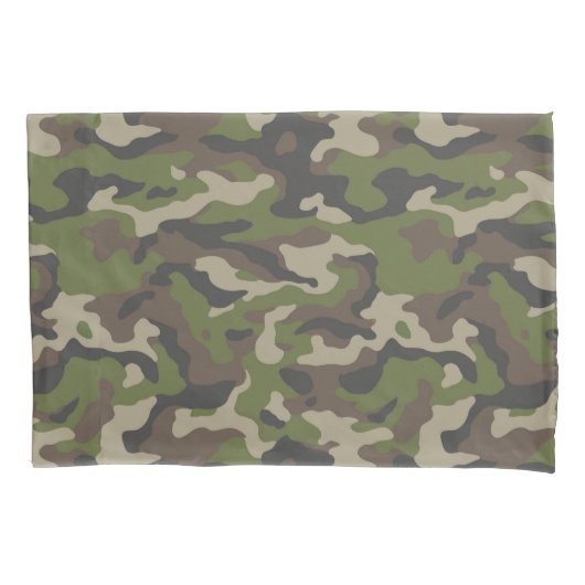 Housse D'oreillers Motif de camouflage vert (devant-gauche)
