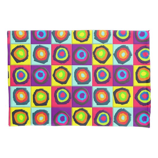 Housse D'oreillers Motif de Cercles Colorés (devant)