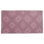 Housse D'oreillers Motif de cercles géométriques roses poussières (devant-Droit)