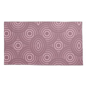 Housse D'oreillers Motif de cercles géométriques roses poussières (Dos-gauche)