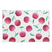 Housse D'oreillers Motif de cerise aquarelle (Dos-Droit)
