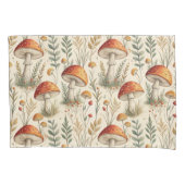 Housse D'oreillers Motif de champignon boho forestier (devant)