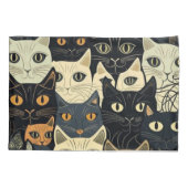 Housse D'oreillers Motif de chat Artsy (Dos)