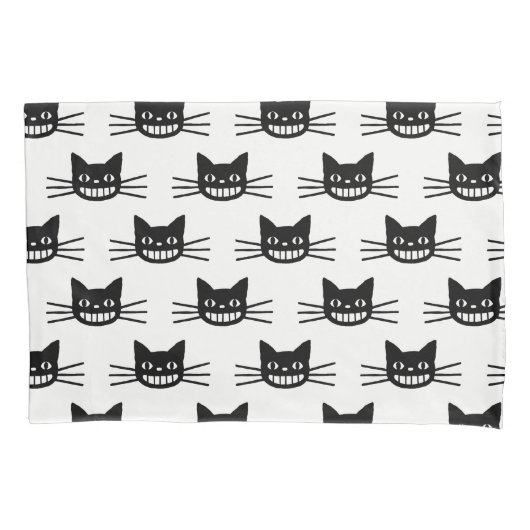 Housse D'oreillers Motif de chats noirs (devant)