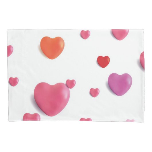 Housse D'oreillers Motif de coeur (devant)